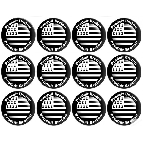 Produit drapeau breton - 12fois 5cm - Sticker/autocollant