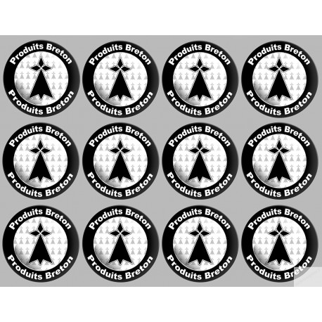 Produit breton hermine - 12fois 5cm - Sticker/autocollant