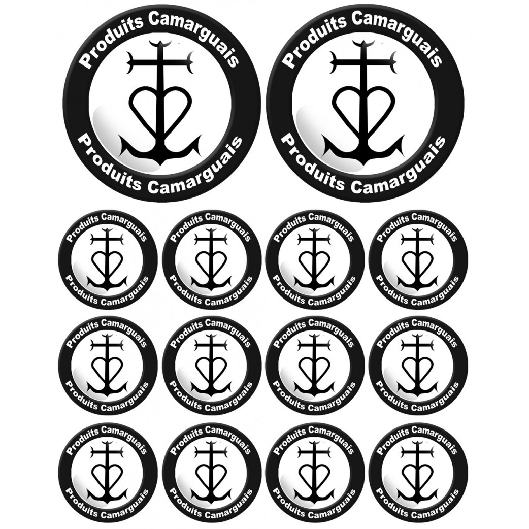 Produits Camarguais - 2fois 10cm / 12fois 5cm - Sticker/autocollant