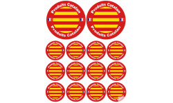 Produits Catalan - 2fois 10cm et 12fois 5cm - Sticker/autocollant