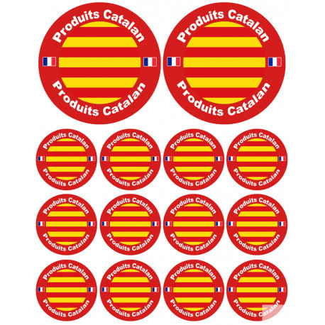 Produits Catalan - 2fois 10cm et 12fois 5cm - Sticker/autocollant