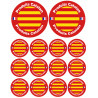 Produits Catalan - 2fois 10cm et 12fois 5cm - Sticker/autocollant