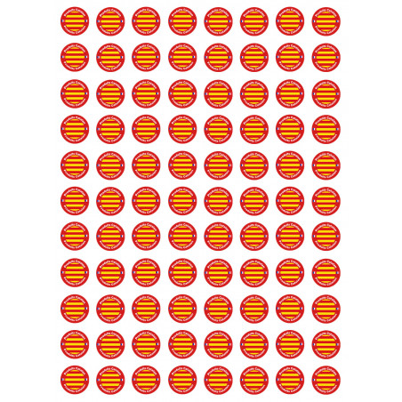 Produits Catalan - 88 stickers de 2cm - Sticker/autocollant