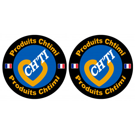 Produits Chtimi - 2 stickers de 10cm - Sticker/autocollant