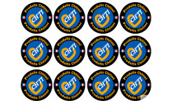 Produits Chtimi - 12 stickers de 5cm - Sticker/autocollant