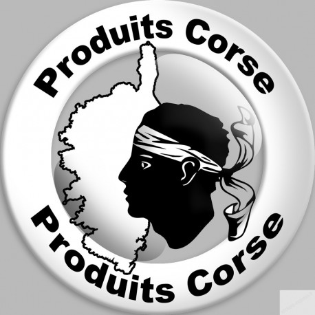 Produits Corse carte - 20cm - Sticker/autocollant