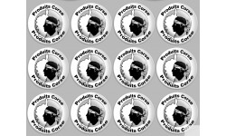 Produits Corse carte - 12fois 5cm - Sticker/autocollant