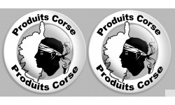 Stickers série Produits Corse carte - 2 stickers de 10cm - Sticker/autocollant
