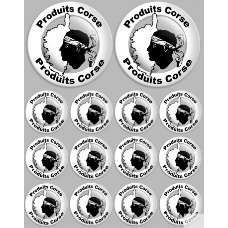 Produits Corse carte - 2fois 10cm / 12fois 5cm - Sticker/autocollant