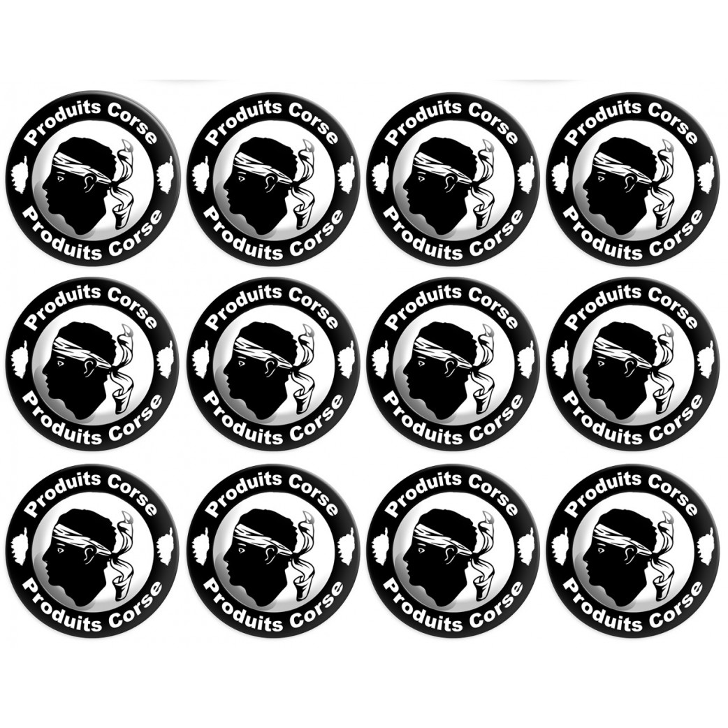 Produits Corse - 12fois 5cm - Sticker/autocollant