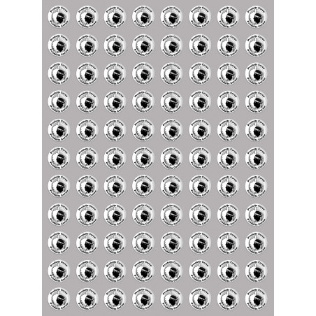 série Produits Corse carte - 88 stickers de 2cm - Sticker/autocollant