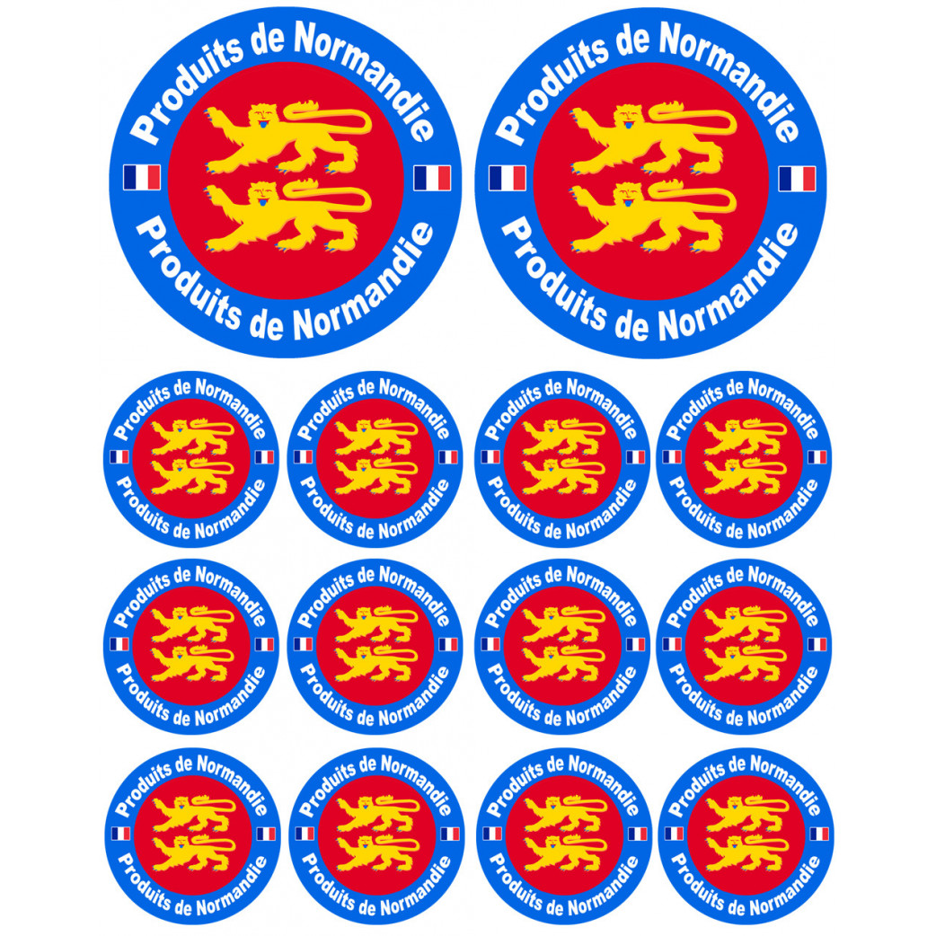 Produits de Normandie - 2fois 10cm / 12fois 5cm - Sticker/autocollant