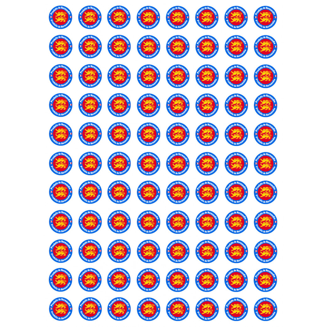 Produits de Normandie - 88 stickers 2cm - Sticker/autocollant