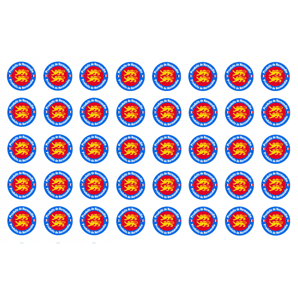 Produits de Normandie - 40 stickers 2cm - Sticker/autocollant