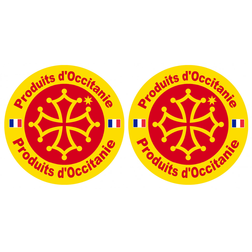 Produits d'Occitanie -  2 stickers 10cm - Sticker/autocollant