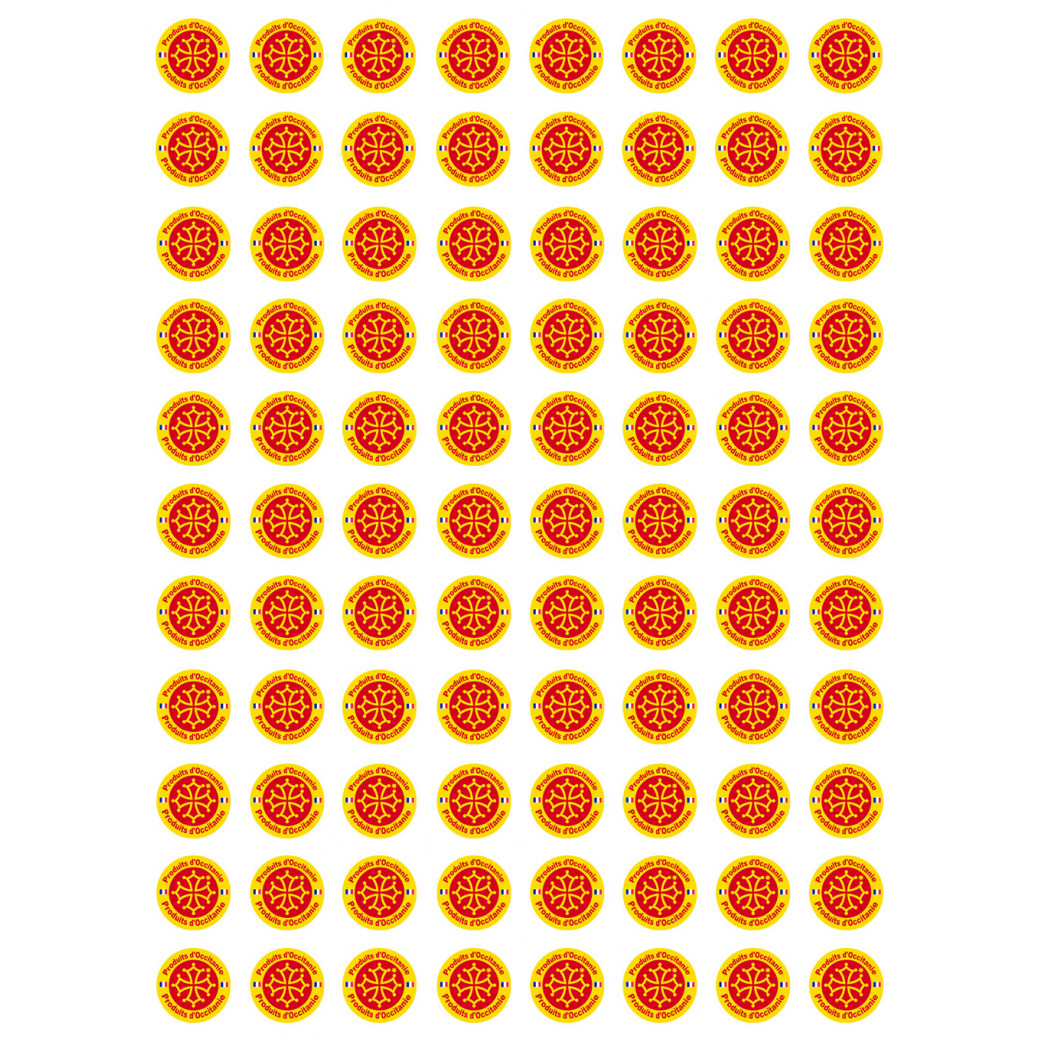 Produits d'Occitanie -  88 stickers de 2cm - Sticker/autocollant