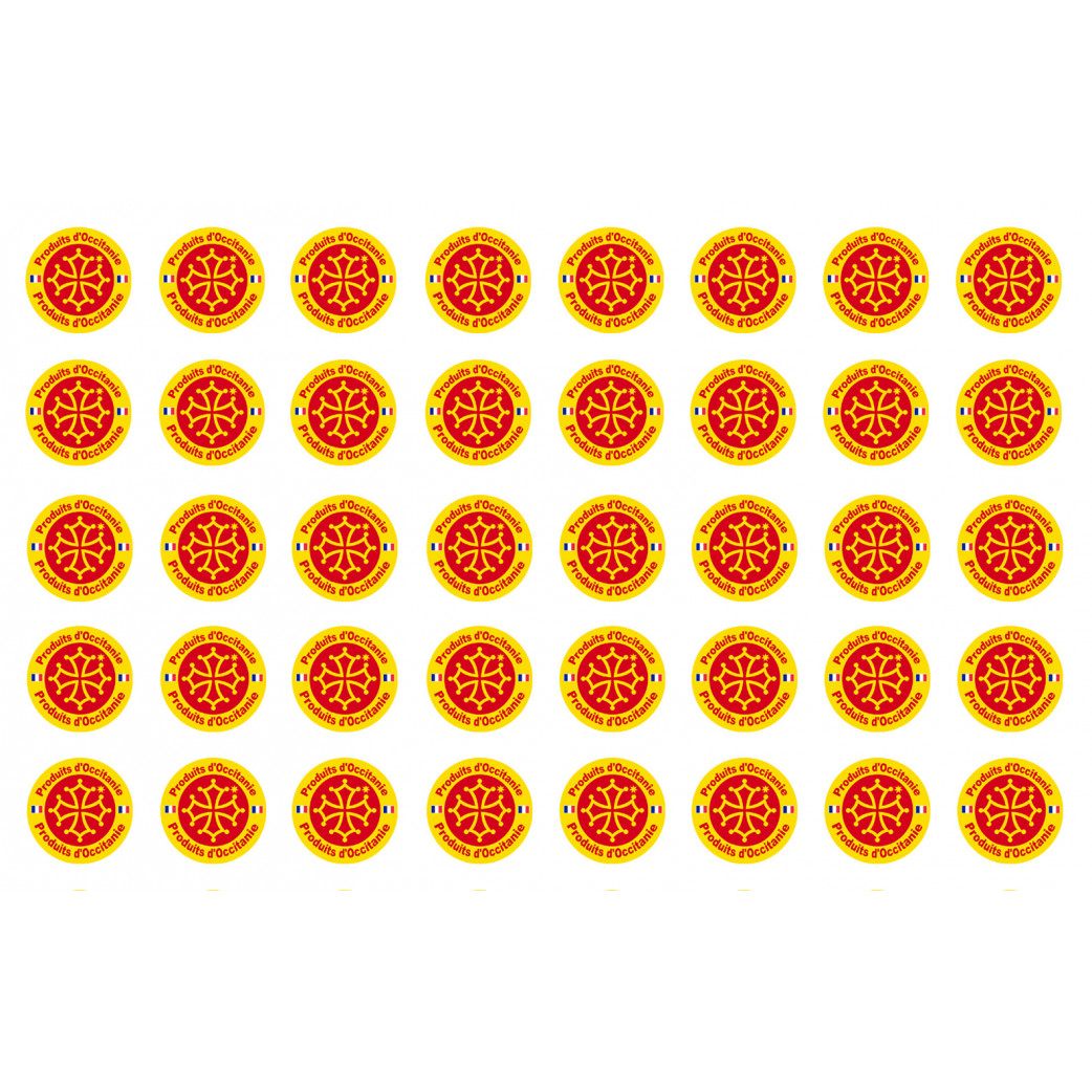 Produits d'Occitanie -  40 stickers de 2cm - Sticker/autocollant