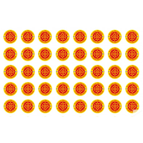 Produits d'Occitanie -  40 stickers de 2cm - Sticker/autocollant