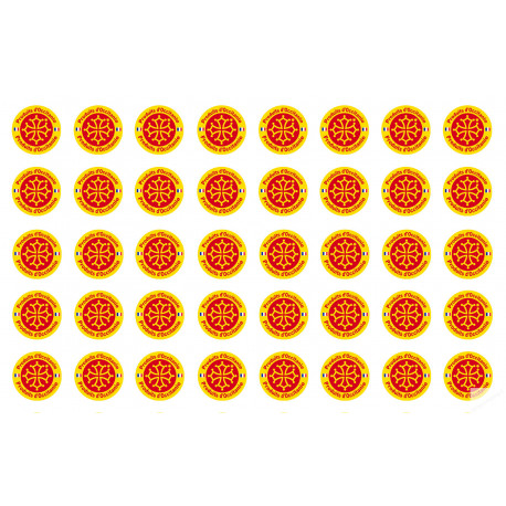 Produits d'Occitanie -  40 stickers de 2cm - Sticker/autocollant