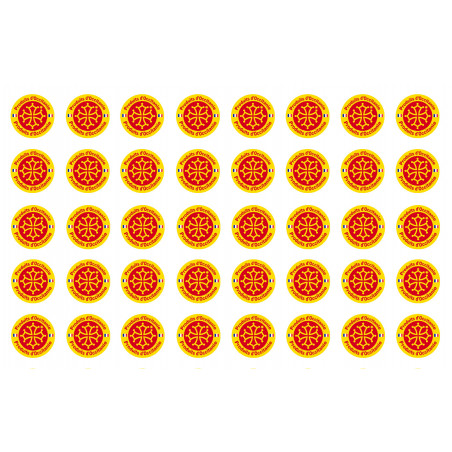 Produits d'Occitanie -  40 stickers de 2cm - Sticker/autocollant