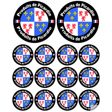 Produits Picardie - 2stickers 10 cm / 12stickers 5cm - Sticker/autocollant