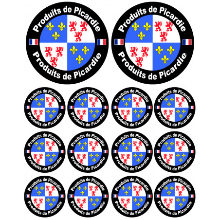 Produits Picardie - 2stickers 10 cm / 12stickers 5cm - Sticker/autocollant