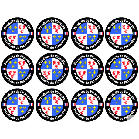 Produits Picardie - 12stickers 5cm - Sticker/autocollant