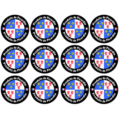 Produits Picardie - 12stickers 5cm - Sticker/autocollant