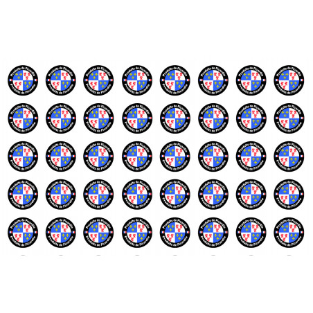 Produits Picardie - 40 stickers 2cm - Sticker/autocollant