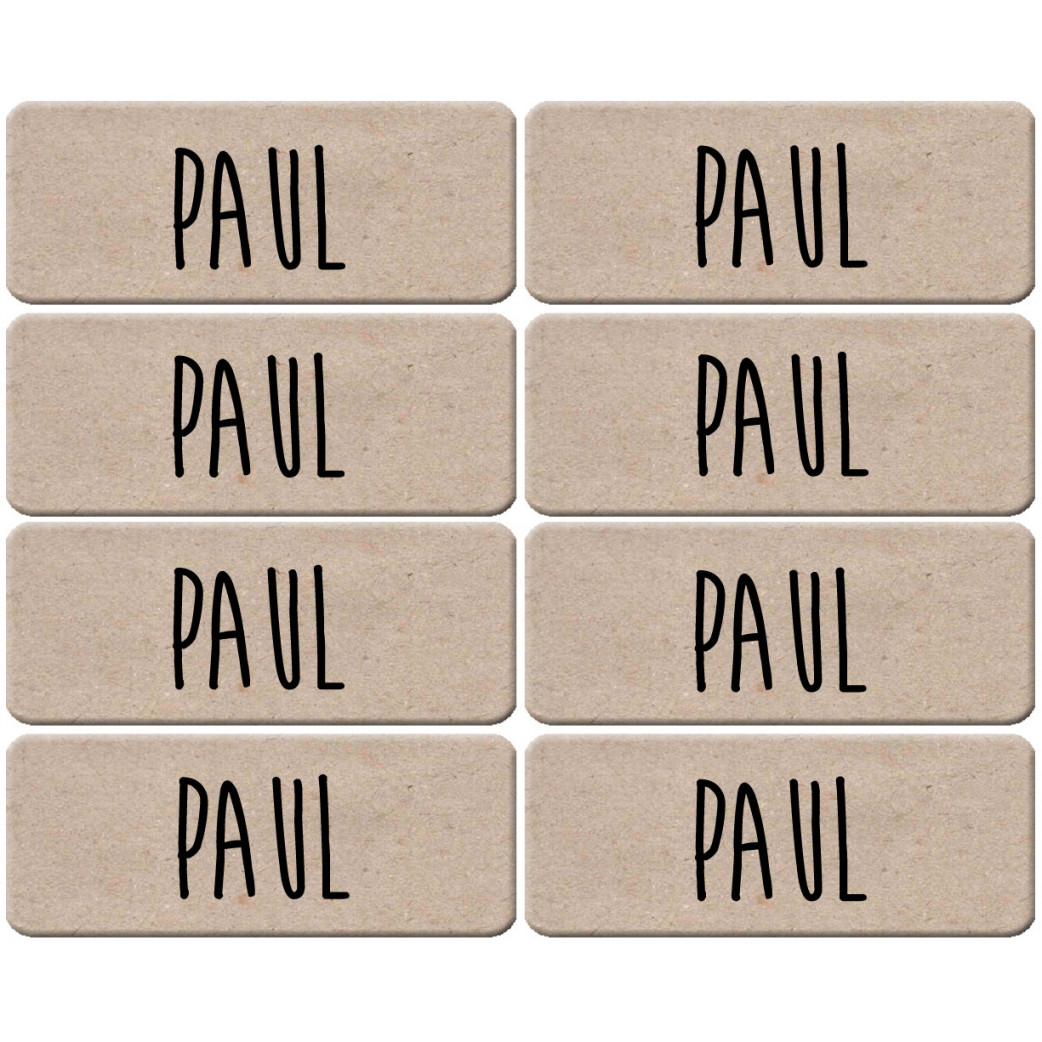Prénom Paul - 8 stickers de 5x2cm - Sticker/autocollant