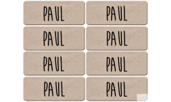 Prénom Paul - 8 stickers de 5x2cm - Sticker/autocollant