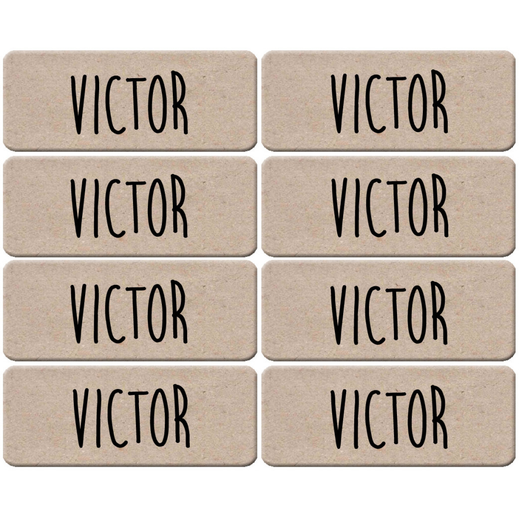 Prénom Victor - 8 stickers de 5x2cm - Sticker/autocollant
