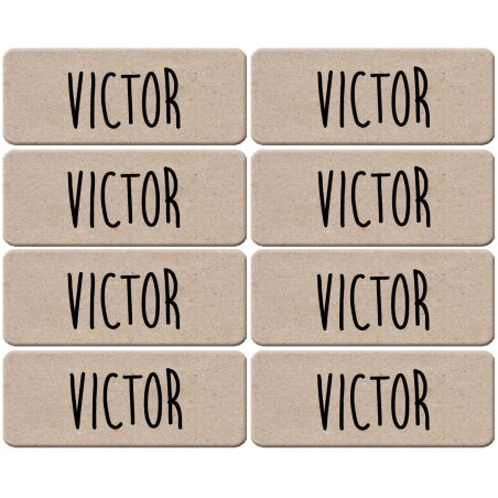 Prénom Victor - 8 stickers de 5x2cm - Sticker/autocollant