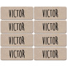 Prénom Victor - 8 stickers de 5x2cm - Sticker/autocollant