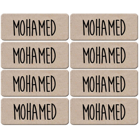 Prénom Mohamed - 8 stickers de 5x2cm - Sticker/autocollant