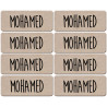 Prénom Mohamed - 8 stickers de 5x2cm - Sticker/autocollant