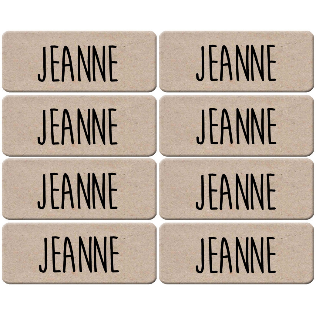 Prénom Jeanne - 8 stickers de 5x2cm - Sticker/autocollant