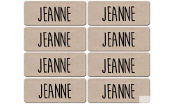 Prénom Jeanne - 8 stickers de 5x2cm - Sticker/autocollant