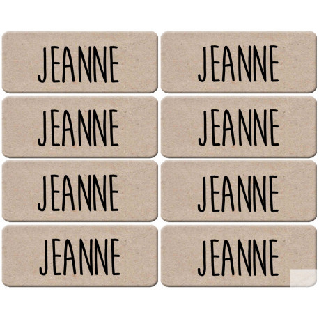 Prénom Jeanne - 8 stickers de 5x2cm - Sticker/autocollant