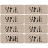 Prénom Samuel - 8 stickers de 5x2cm - Sticker/autocollant