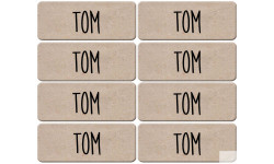 Prénom Tom - 8 stickers de 5x2cm - Sticker/autocollant