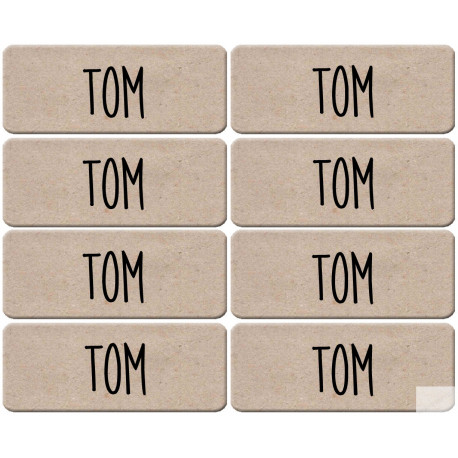 Prénom Tom - 8 stickers de 5x2cm - Sticker/autocollant