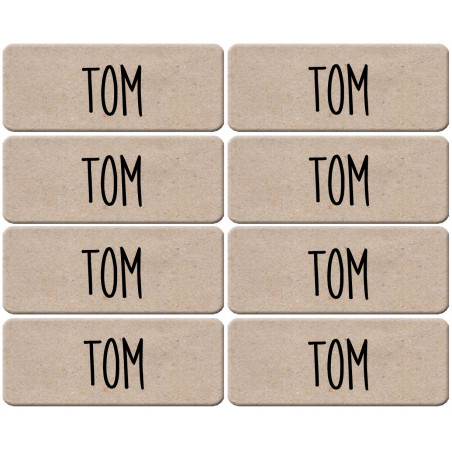 Prénom Tom - 8 stickers de 5x2cm - Sticker/autocollant