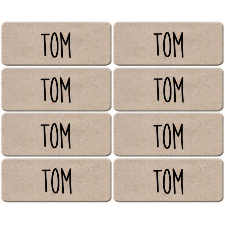 Prénom Tom - 8 stickers de 5x2cm - Sticker/autocollant