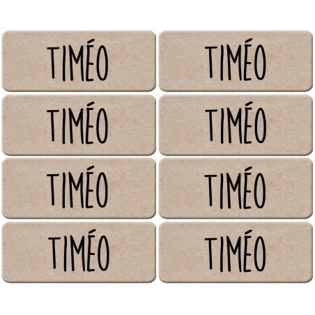 Prénom Timéo - 8 stickers de 5x2cm - Sticker/autocollant