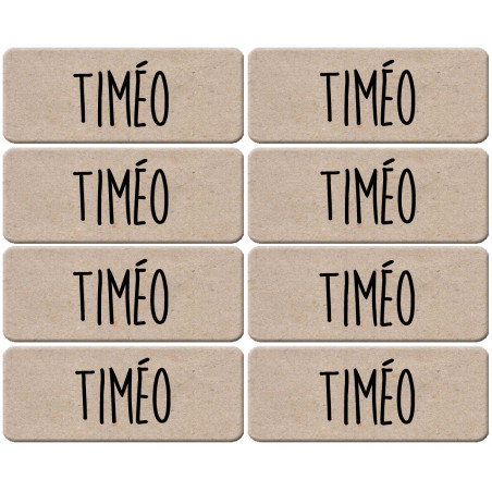 Prénom Timéo - 8 stickers de 5x2cm - Sticker/autocollant