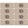 Prénom Théo - 8 stickers de 5x2cm - Sticker/autocollant