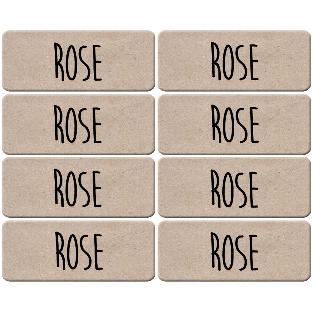 Prénom Rose - 8 stickers de 5x2cm - Sticker/autocollant
