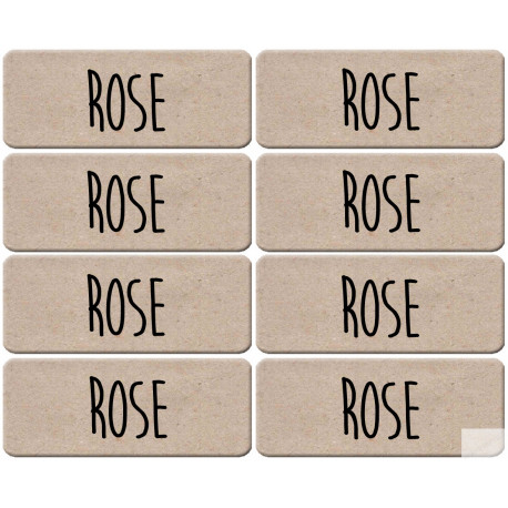 Prénom Rose - 8 stickers de 5x2cm - Sticker/autocollant