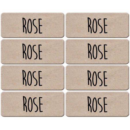 Prénom Rose - 8 stickers de 5x2cm - Sticker/autocollant
